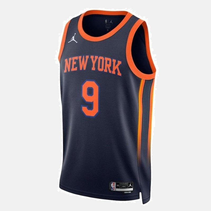 RJ Barrett New York Knicks 2023 NBA Jersey - Statement Edition - Navy