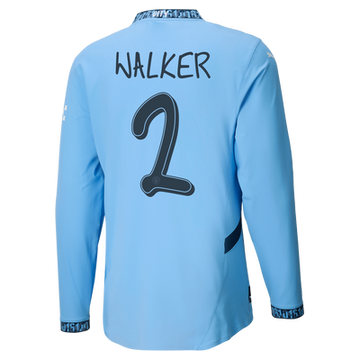 #2 Walker Manchester City Home Jersey 2024/2025 Long Sleeve
