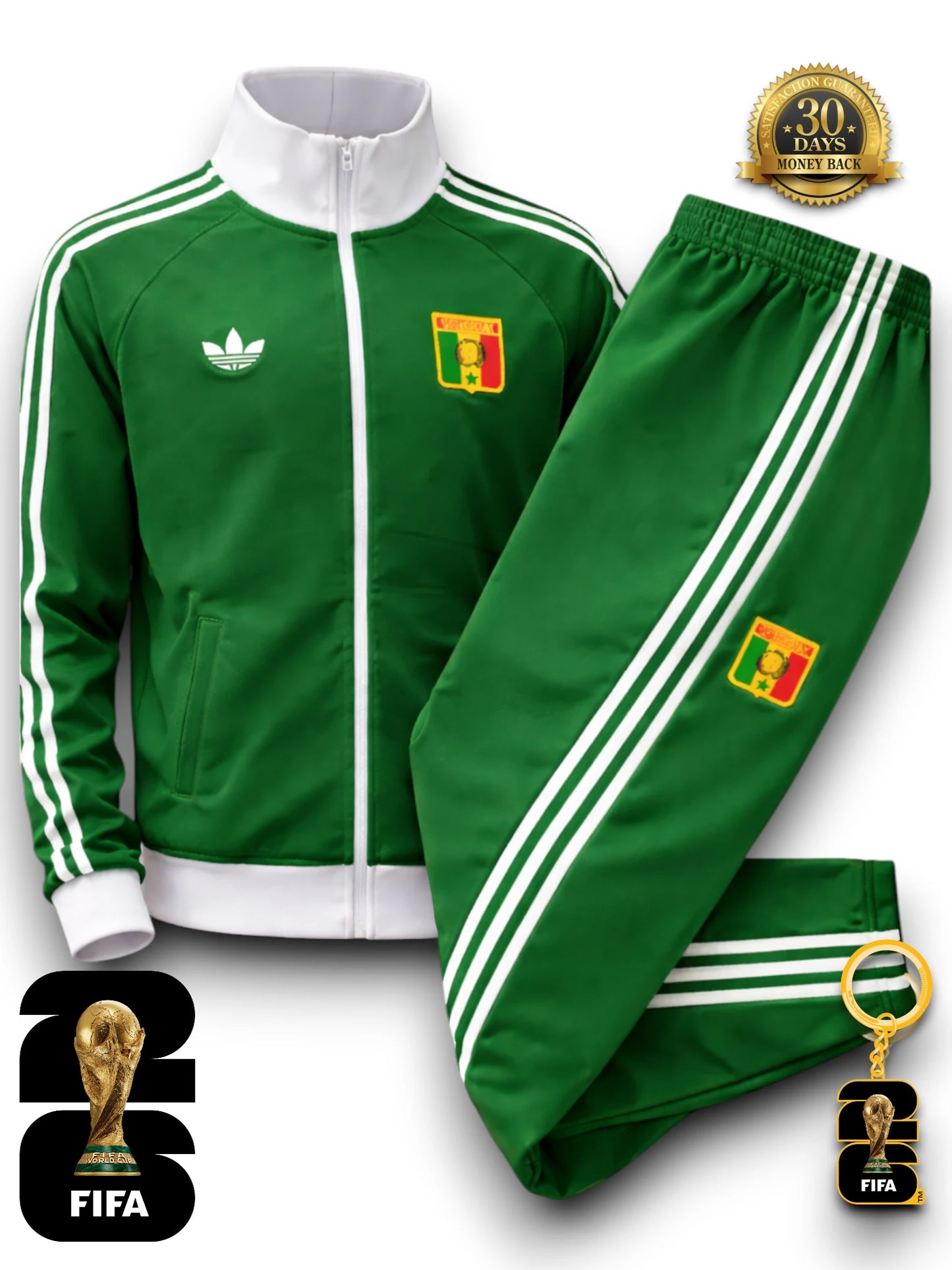 Senegal World Cup 2026 Hoodie TrackSuit Green Jacket