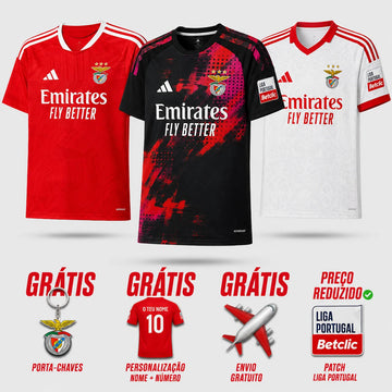 Combo Benfica 26/27 Home, Away and Third Jerseys