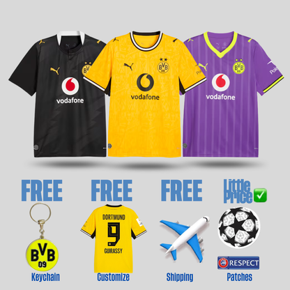 Combo Borussia Dortmund 26/27 Home, Away and Third Jerseys