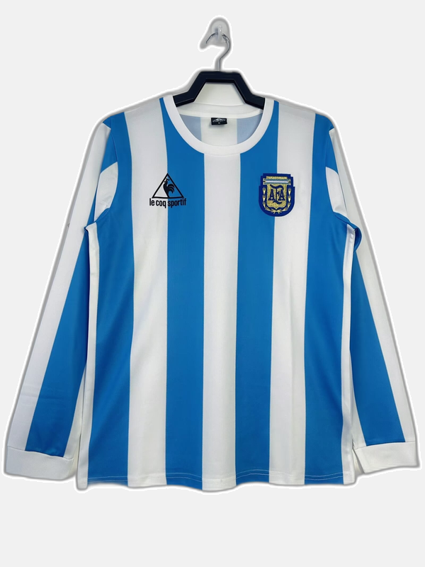 Argentina 1986 I Home Jersey - Long Sleeve Retro Version