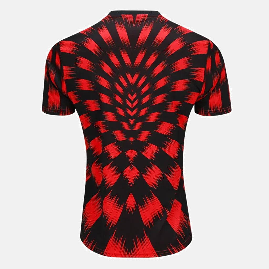 Camisa Flamengo CRF Pré Jogo 25/26 - Preto e Vermelho