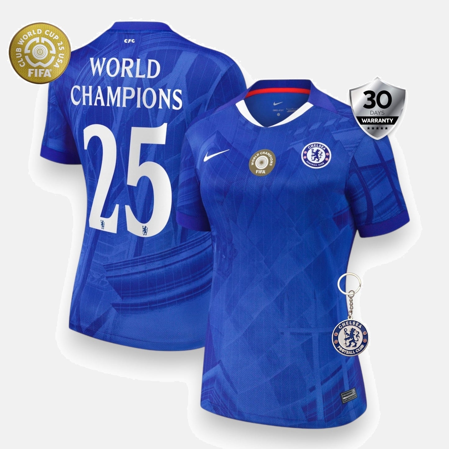 Chelsea Home Jersey 25/26 - Womens - with World Champions 25 printing