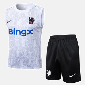 Chelsea Kit Pre Match Jersey + Shorts - No Sleeve 25/26