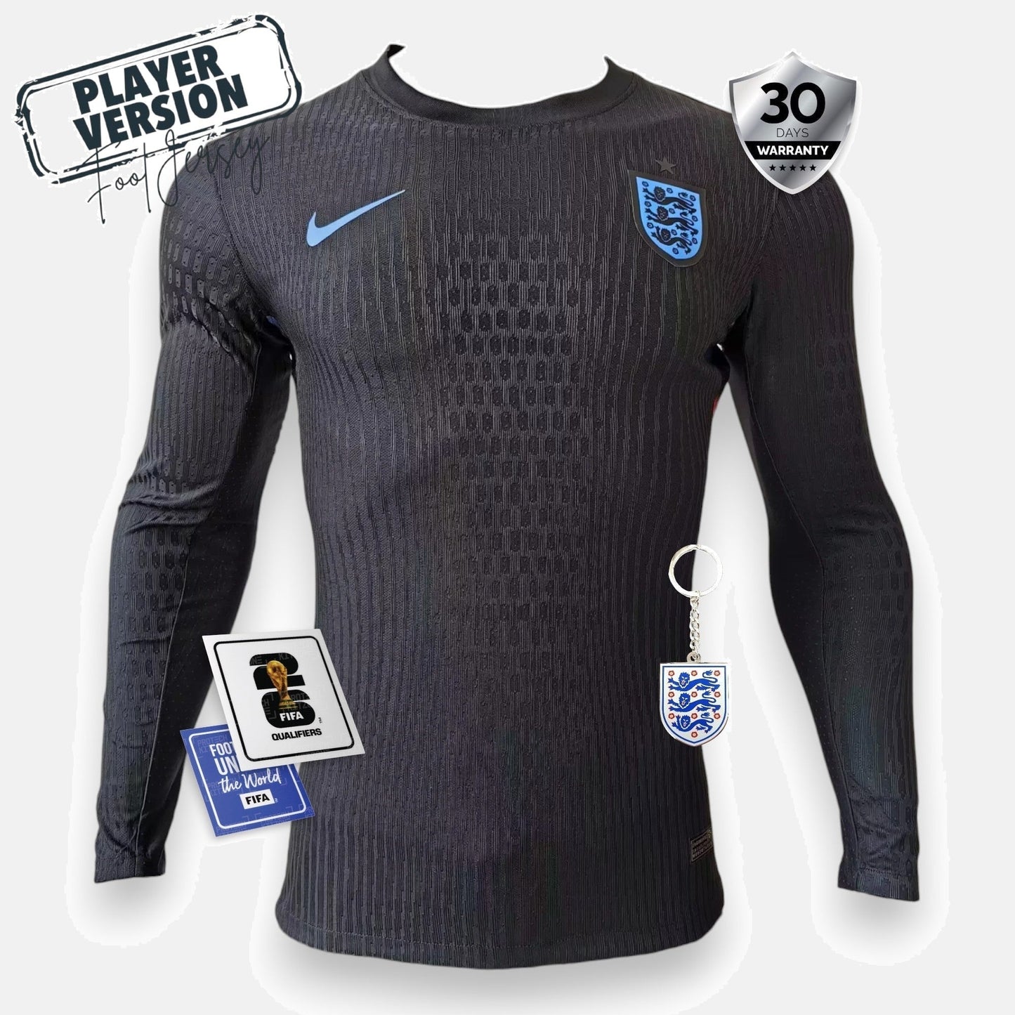 England Player Away Jersey 2025/2026 - Long Sleeve