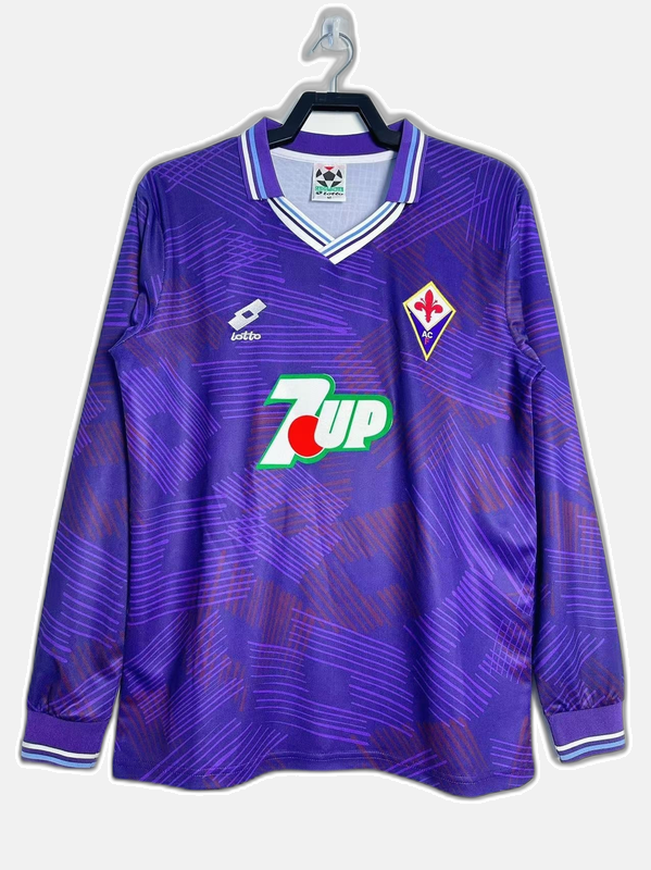 Fiorentina 92/93 I Home Jersey - Long Sleeve Retro Version