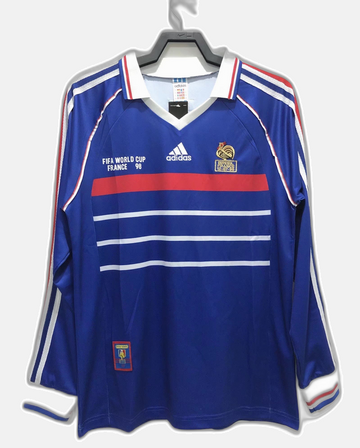 France 1998 I Home Jersey - Long Sleeve Retro Version