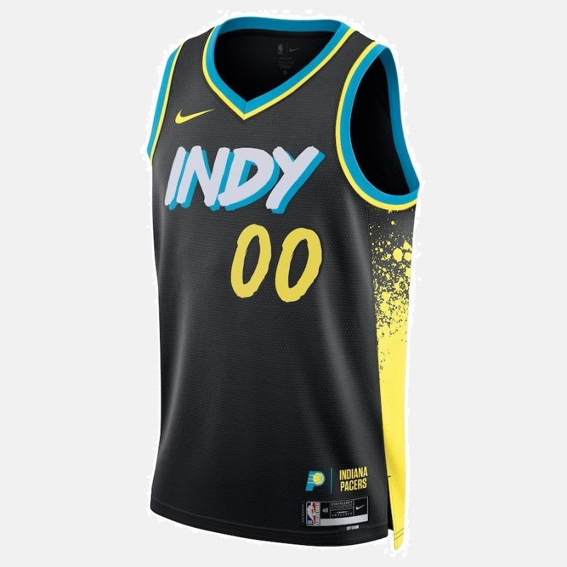 Indiana Pacers Unisex 23/24 NBA Jersey - Black - City Edition