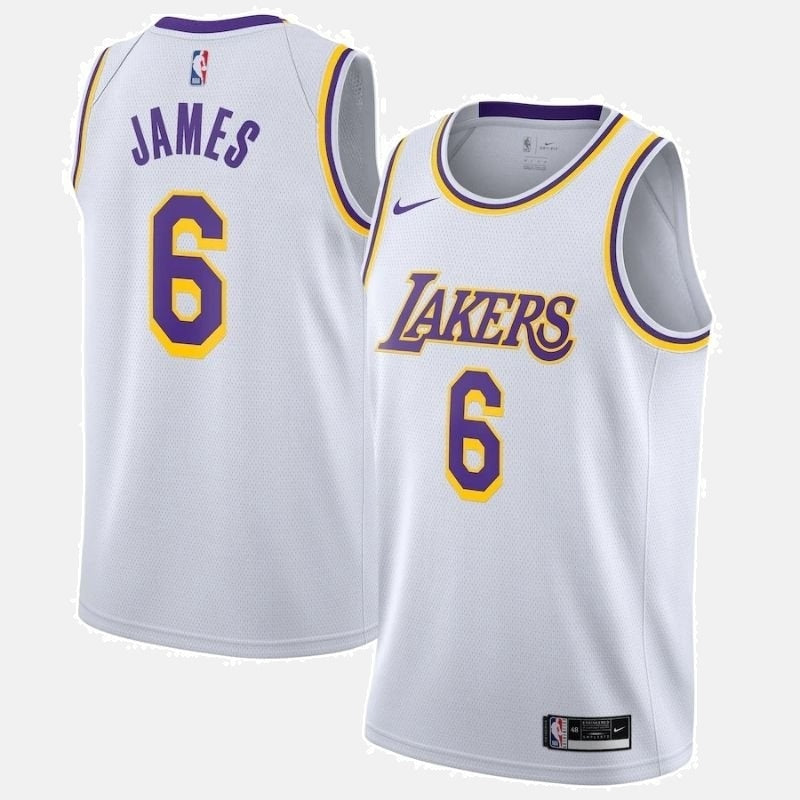 Los Angeles Lakers LeBron James #6 2021/22  Player NBA Jersey Yellow
