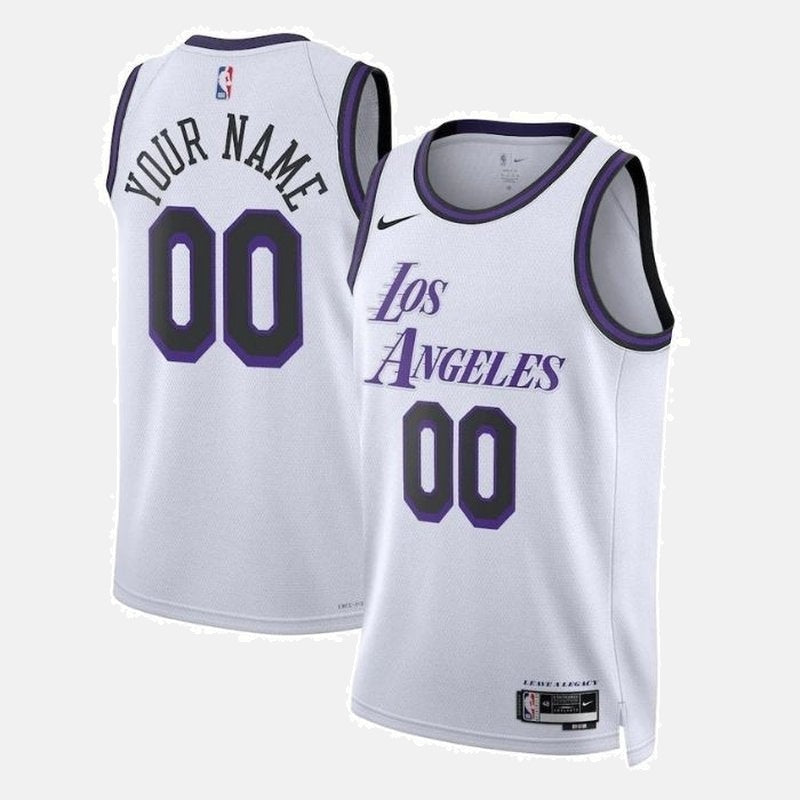 Los Angeles Lakers Unisex 2023 NBA Jersey - City Edition - White