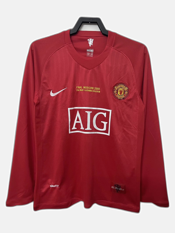 Manchester United 07/08 I Home Jersey - Long Sleeve Retro Version