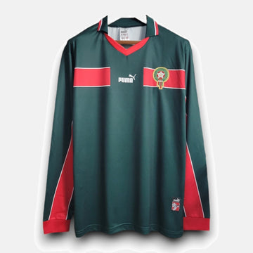Morocco 1998 Away Green Retro Jersey - Long Sleeve