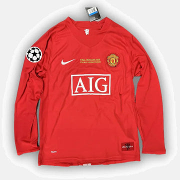 RONALDO #7 Manchester United Retro Jersey Home 2007/08 - Long Sleeve