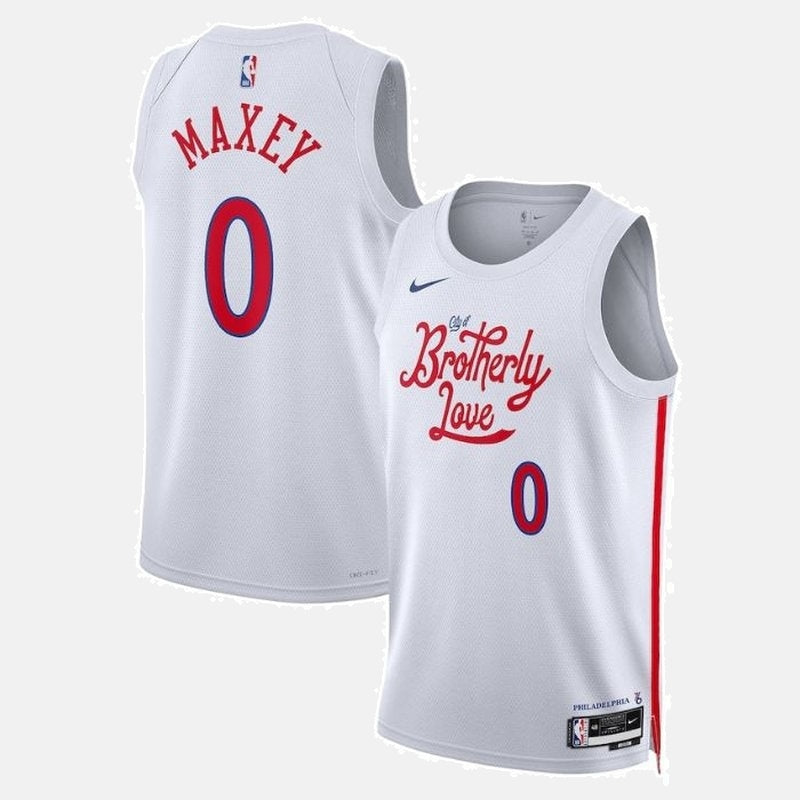 Tyrese Maxey Philadelphia 76ers Unisex 2023 NBA Jersey - City Edition - White